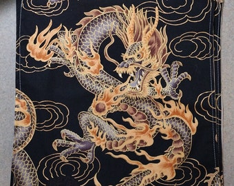 Golden Dragon handkerchief with microfiber silk cleaning cloth.