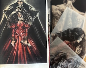 Alchemist inspirierte Buchseiten Overlays Set von vier