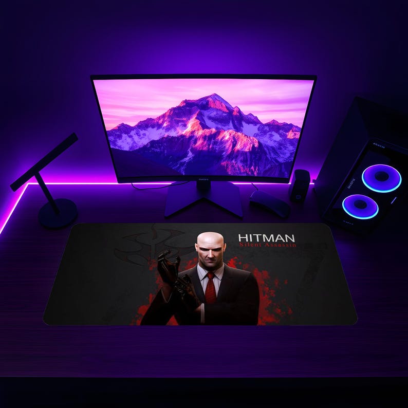 Hitman Inspired Mouse Pad – Stealth Gaming Desk Mat, Stitched Edge, XL ...
