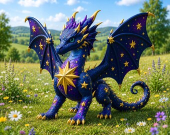 Celestial Star Dragon STL File for 3D Print