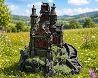 Shadowspire Gothic Manor STL File for 3D Print
