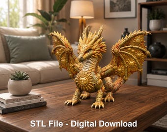 Sunfire Celestial Dragon STL File for 3D Print