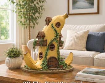 Banana Fantasy House STL File for 3D Printing