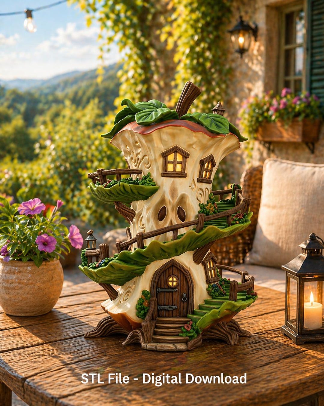 Enchanted Apple Core House STL File for 3D Printing - Etsy