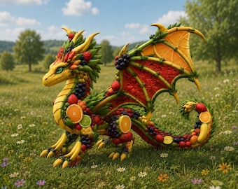 Fruit Harvest Dragon STL File for 3D Print