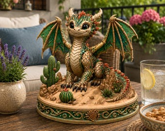 Fantasy Desert Dragon STL File for 3D Printing