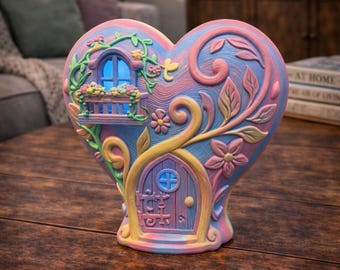 Fantasy Heart Fairy House - STL File 3D Printable
