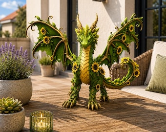 Sunflower Meadow Dragon STL File for 3D Print