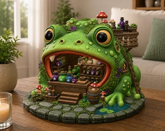 Frog Alchemist Apothecary STL File for 3D Print