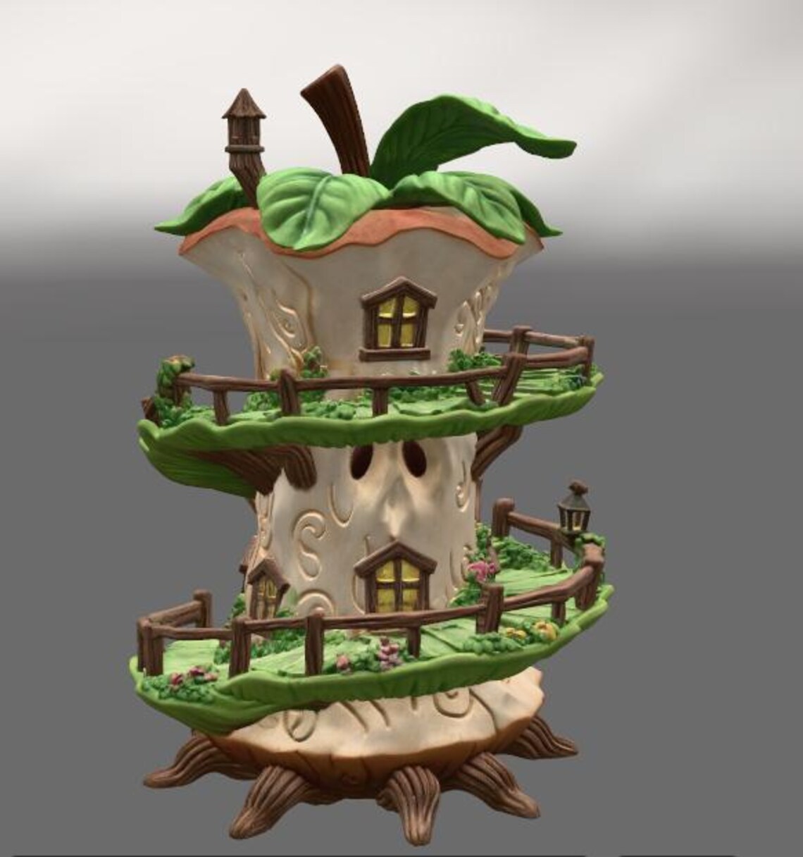 Enchanted Apple Core House STL File for 3D Printing - Etsy