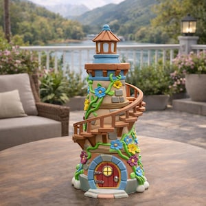 Torre de hadas con forma de espiral fantástica (archivo STL, imprimible en 3D)