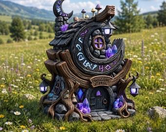 Moonlit Mystic Cottage STL File for 3D Print