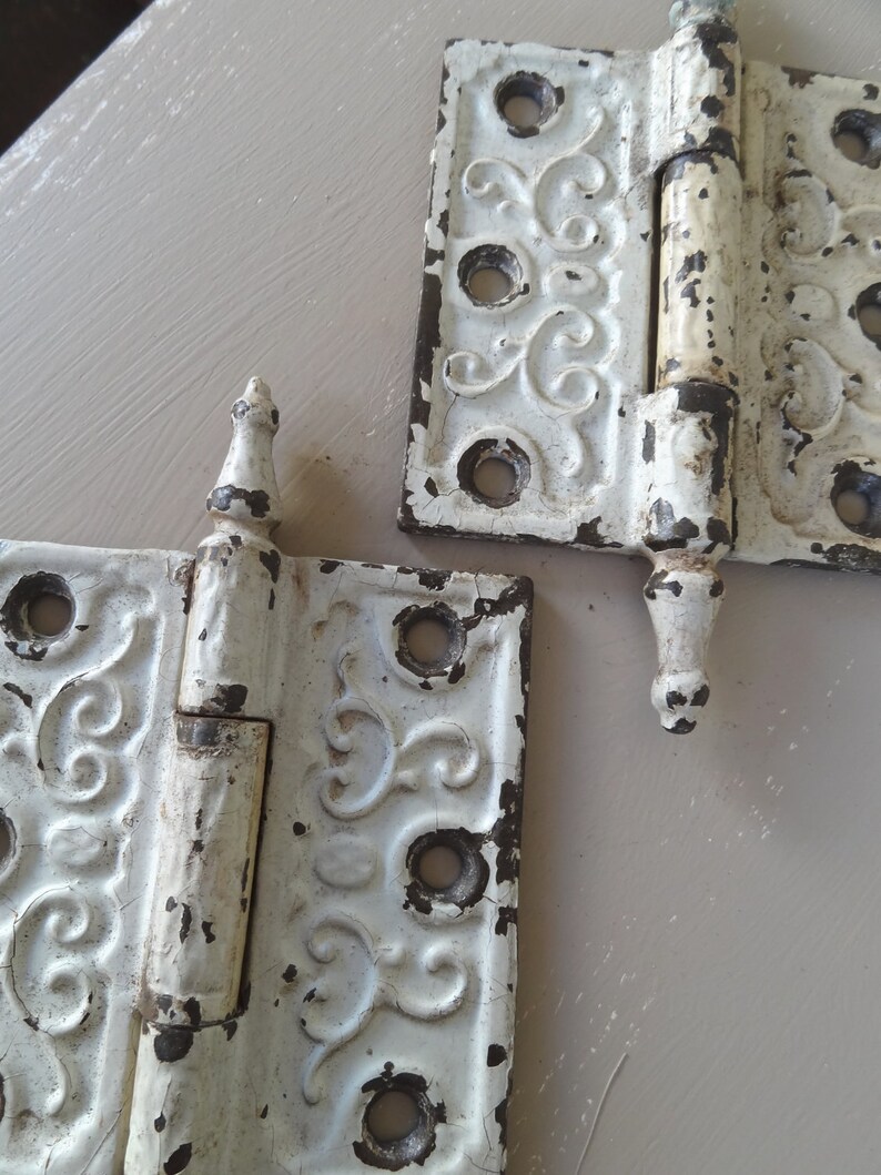 Vintage Antique Door Hinges Hardware Repurpose Art Project Etsy