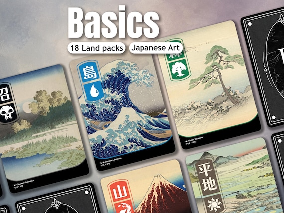 Japanese Ukiyo-e Basic Lands | Full-Art MTG Proxy Land Packs