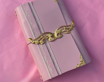 Pink Leather Journal – Passport Size  - Please read the description ***