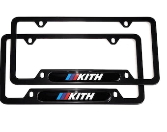 KITH x BMW M License Plate Frames | Black Metal Motorsport Pair