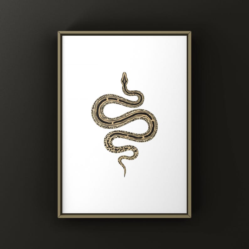 Labyrinth Burmese Python Python bivittatus art print by The Morph Archive, patterned snake artwork by Mingo X.