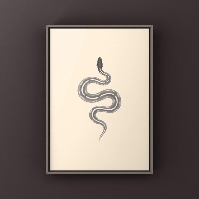 Mystic Potion Ball Python Python regius art print by The Morph Archive, colorful snake artwork by Mingo X.