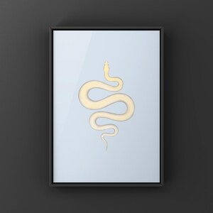 Ivory Burmese Python Python bivittatus art print by The Morph Archive, soft ivory-toned python artwork.