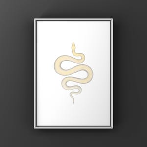 Ivory Burmese Python Python bivittatus art print by The Morph Archive, soft ivory-toned python artwork.