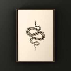 Labyrinth Burmese Python Python bivittatus art print by The Morph Archive, patterned snake artwork by Mingo X.