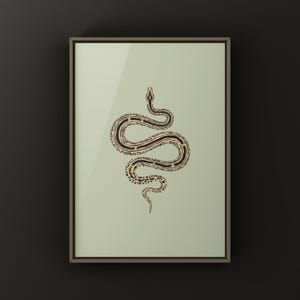 Labyrinth Burmese Python Python bivittatus art print by The Morph Archive, patterned snake artwork by Mingo X.