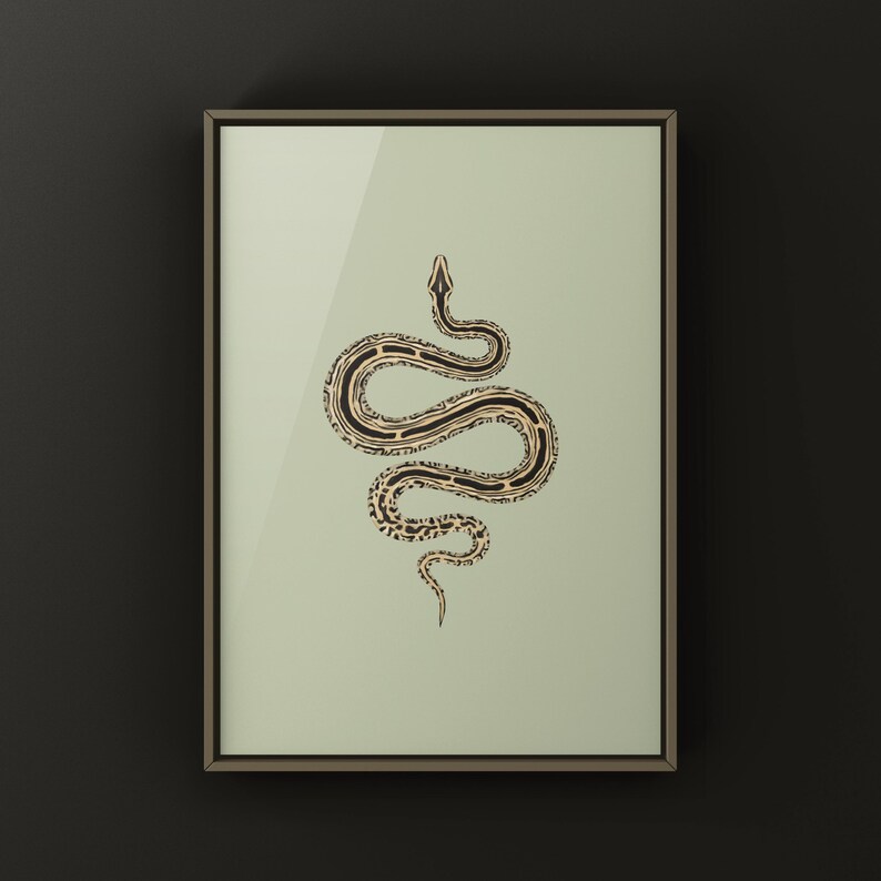 Labyrinth Burmese Python Python bivittatus art print by The Morph Archive, patterned snake artwork by Mingo X.