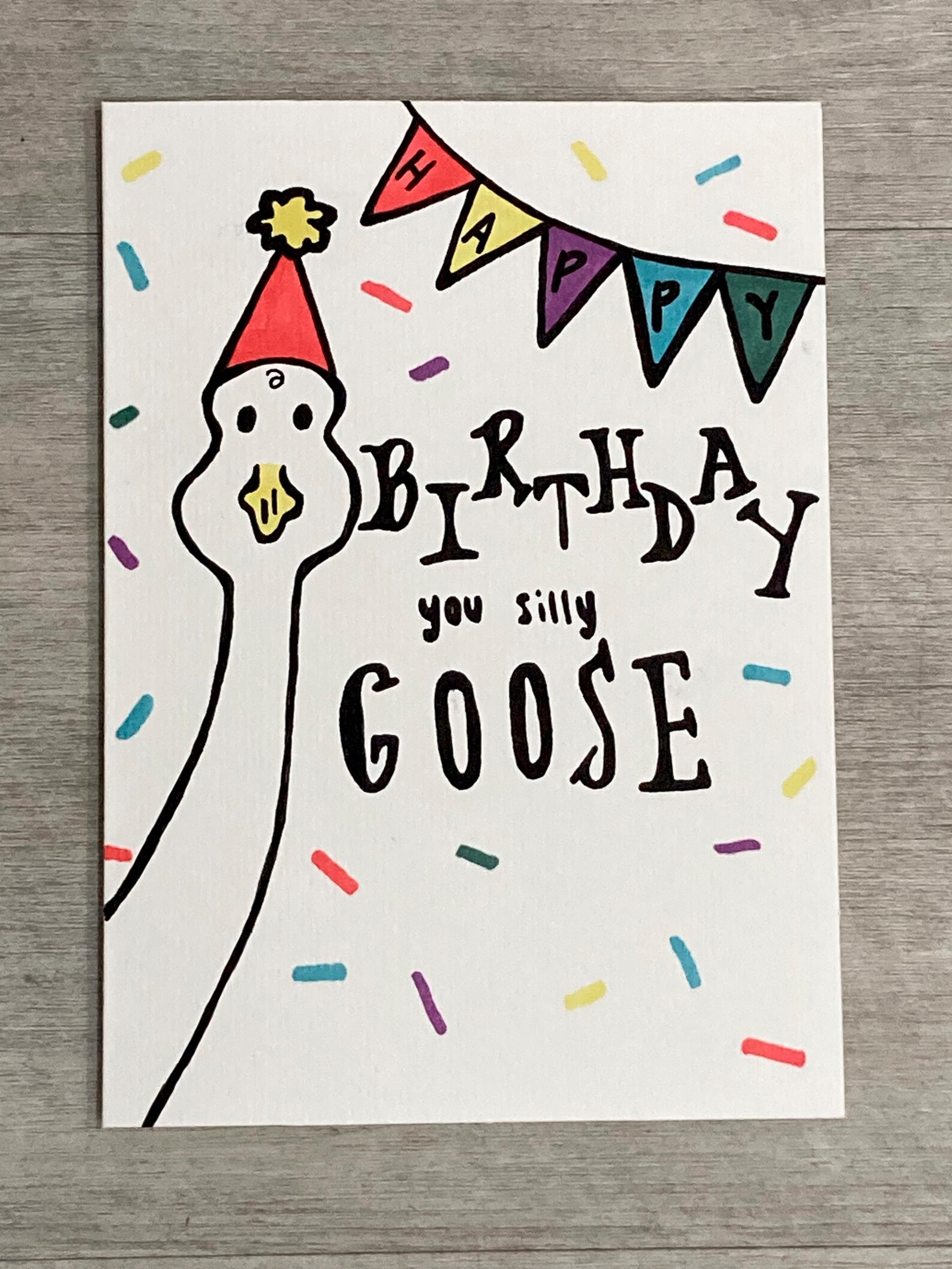 Happy Birthday You Silly Goose Birthday Card - Etsy