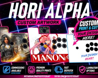 Hori Alpha fightstick custom artwork Print and Cut. UK Based
