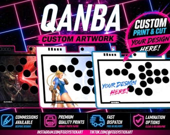 Qanba Sapphire ohne Hebel benutzerdefinierte Kunstwerk Drucken und Schneiden. In Großbritannien