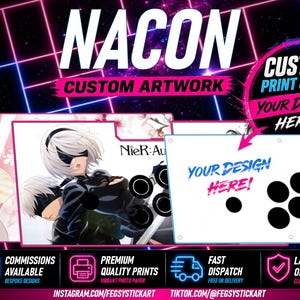 Nacon Daija Fightstick benutzerdefinierte Kunstwerke drucken und schneiden. In Großbritannien