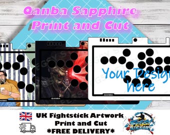Qanba Sapphire ohne Hebel benutzerdefinierte Kunstwerk Drucken und Schneiden. In Großbritannien