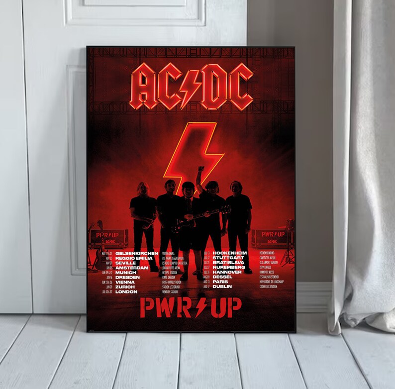 2024 ACDC Pwr up World Tour Poster - Etsy