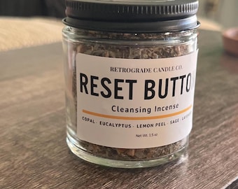 Reset Button – Loose Incense Blend – Cleansing Incense – Lemon Eucalyptus Sage – Energy Reset Ritual – Fresh Herbal Incense
