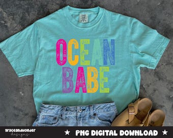 Ocean Babe | Instant Download PNG | Trendy | Printable Design