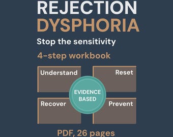 Cuaderno de ejercicios sobre sensibilidad al rechazo y TDAH – ansiedad social – Sistema nervioso: nervio vago – Adultos neurodivergentes (PDF)