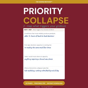 Priority Collapse Mapping Map the conditions before trying to change them