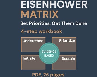 Cuaderno de trabajo de la Matriz de Decisión de Eisenhower: Planificador de tareas prioritarias, gestión del tiempo diaria y semanal (PDF)