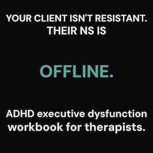 ADHD Executive Function Therapy Workbook — Polyvagal, Somatic, CBT Tools for Therapists & Counselors (Adults, Printable PDF)