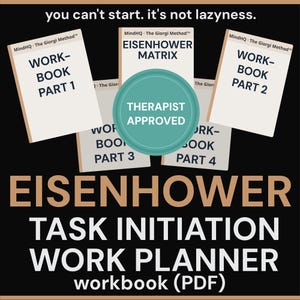 Eisenhower Matrix ADHD Work Planner – Task Initiation (PDF Workbook)