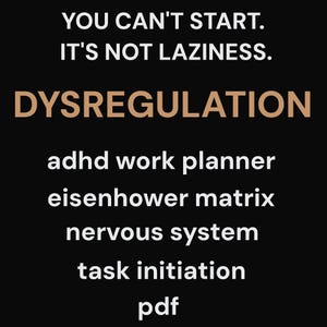 Eisenhower Matrix ADHD-planner: werkboek taakinitiatie en productiviteit zenuwstelsel voor volwassenen | Pdf
