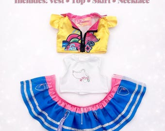 Tenue pour poupée de 45 cm | Ensemble de scène 4 pièces inspiré des idoles K-Pop | Convient aux poupées American Girl | Cadeau pour filles