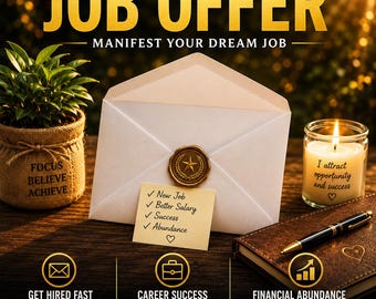 Hechizo para conseguir trabajo / Consigue un empleo rápidamente / Manifestación de empleo el mismo día / Hechizo de empleo / Atrae el trabajo de tus sueños, ascensos y abundancia financiera.