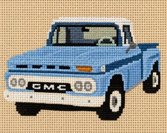 Vintage Car/Truck Needlepoint Canvas