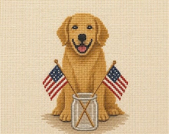 Amerikas 250:e: Patriotisk 4 juli-anpassad hundras-kanvasduk