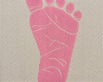 Baby Foot Needlepoint Canvas (All Proceeds Donated to Sisters of Life Charity)