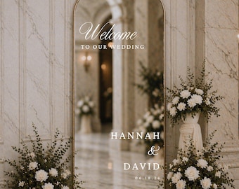 Wedding Mirror Decal | Customized With Your Names and Wedding Date
