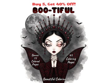Joli livre de coloriage fantasmagorique pour adultes, pages à colorier gothiques pour filles