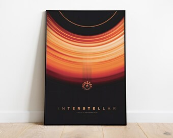 Interstellar Wall Art: Retro Minimalist Movie Print