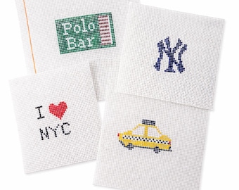 Canvas New York City mini-borduurpunt – handgeschilderd canvas 13 mesh (3 x 3 ontwerpgebied)